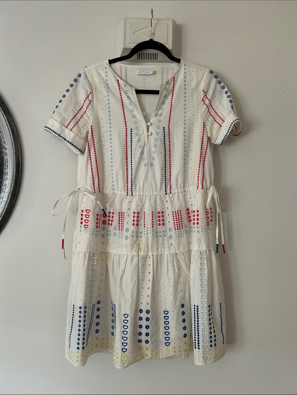 Tanya Taylor Flawed Embroidered Dress Women's size 2